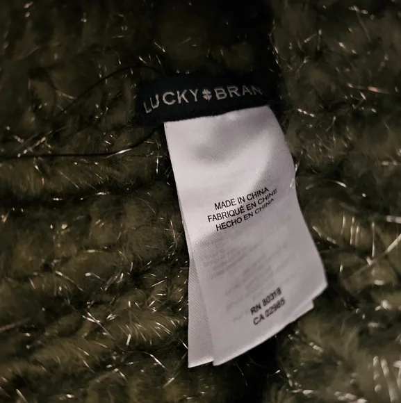 Lucky Brand Olive Green Knit Beanie New With Tags One Size Fits All - Picture 4 of 11